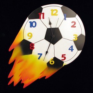 Setting the ball on fire is usually a red card offense, but if you have turned it into a timepiece first the refs will let the play develop.