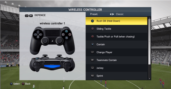 FIFA 14 spells it "defence".  That's pretty fuckin' precious.