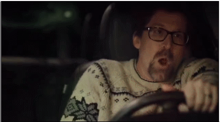 He is actually singing "rollin, rollin, rollin" here but this is not the worst part of the movie by far.